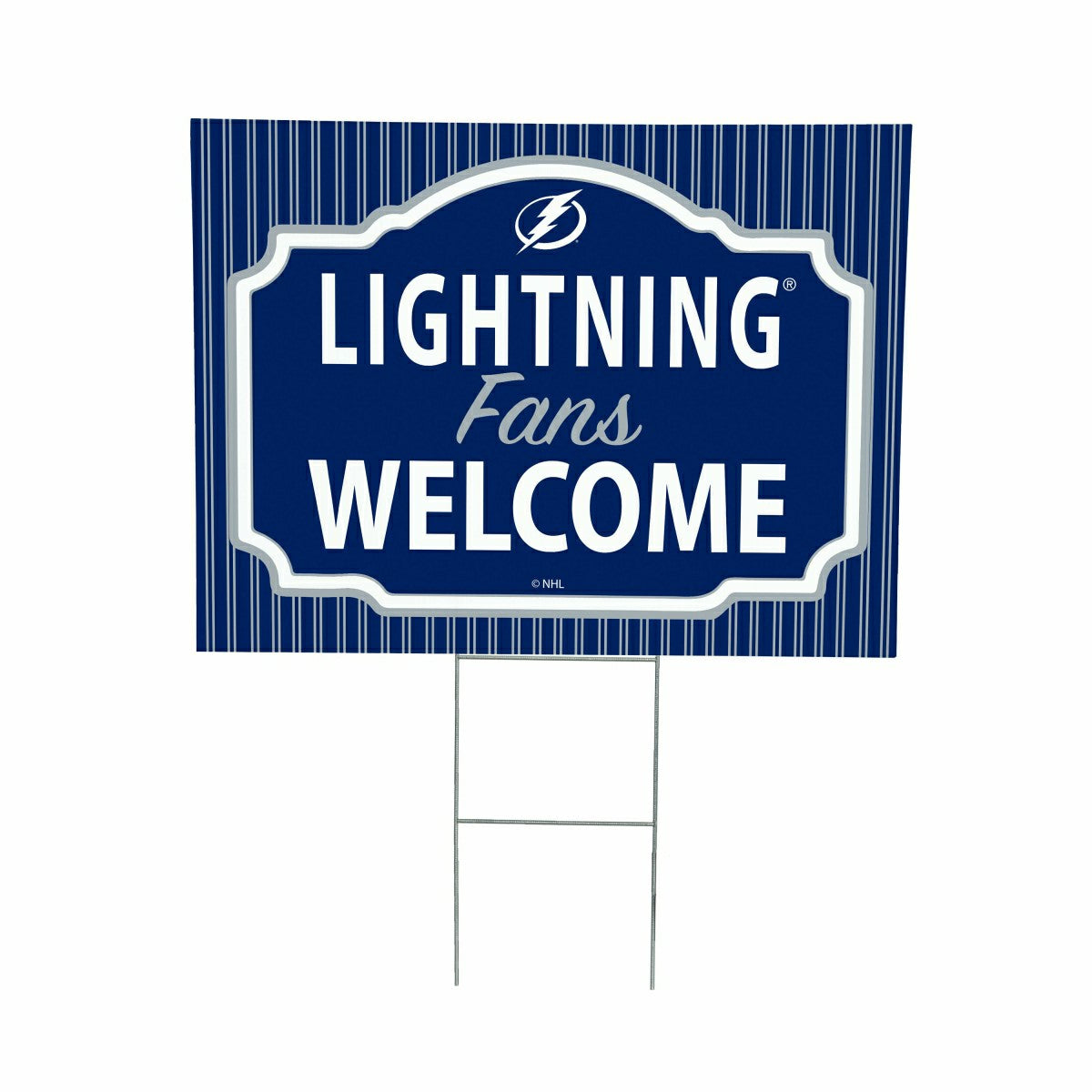 Tampa Bay Lightning Coroplast Yard Sign, "Fans Welcome"