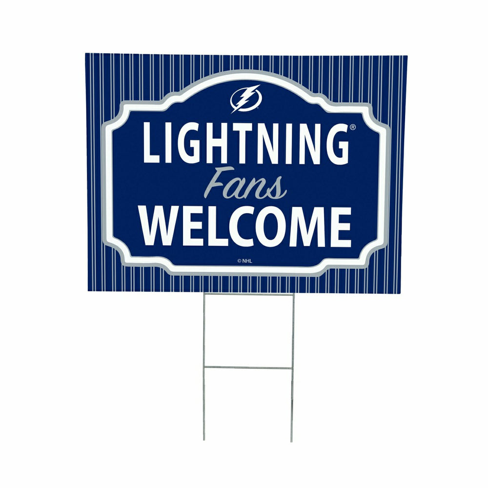 Tampa Bay Lightning Coroplast Yard Sign, "Fans Welcome"