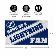 Tampa Bay Lightning, PVC Mat COLOR, Home of a Fan