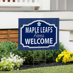 Toronto Maple Leafs Coroplast Yard Sign, "Fans Welcome"