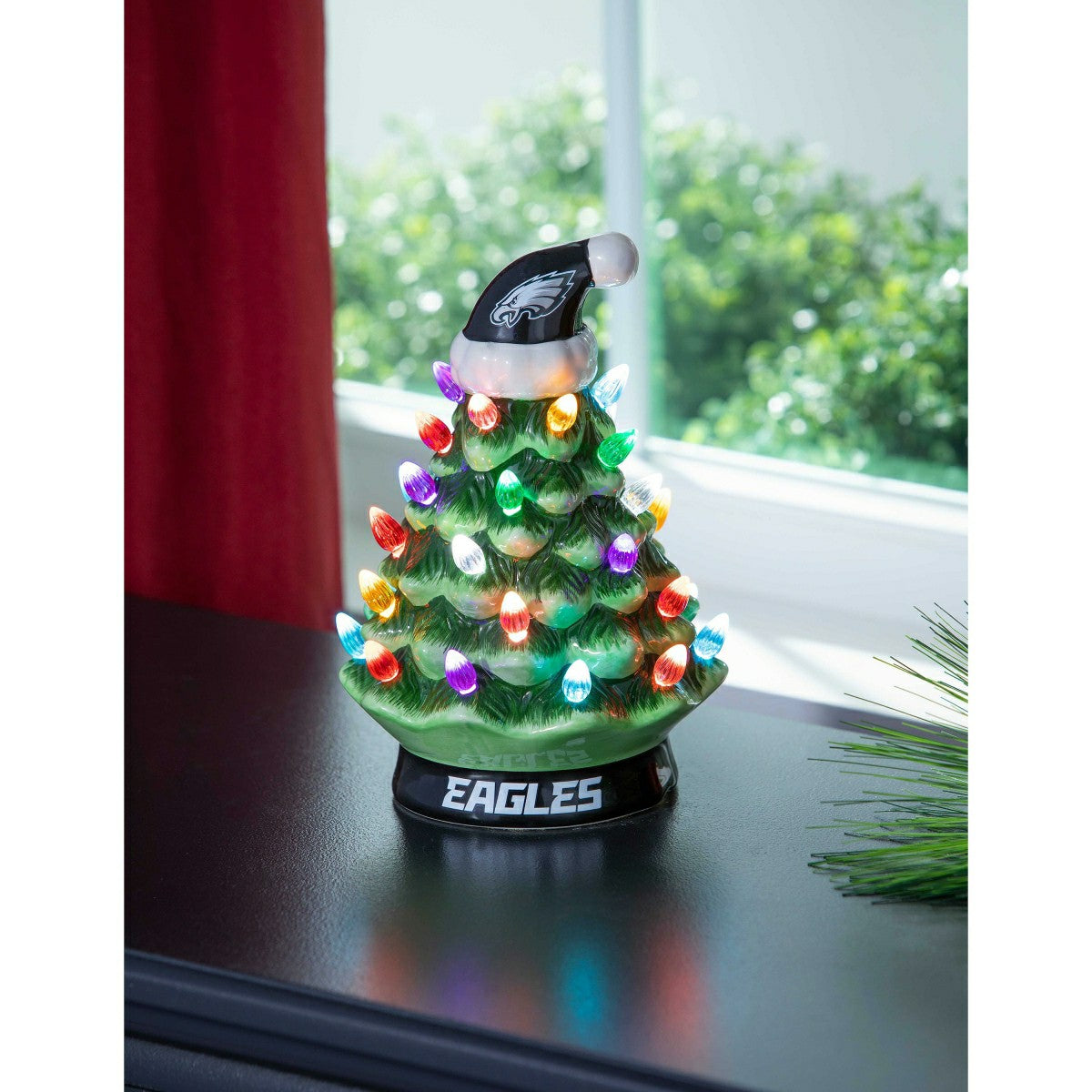 8" LED Ceramic Christmas Tree, Philadelphia Eagles
