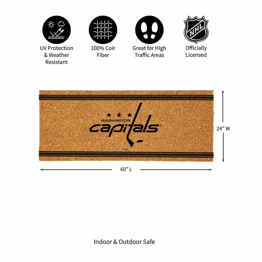 Washington Capitals Extra Large One Color Coir Mat, 60"x24"