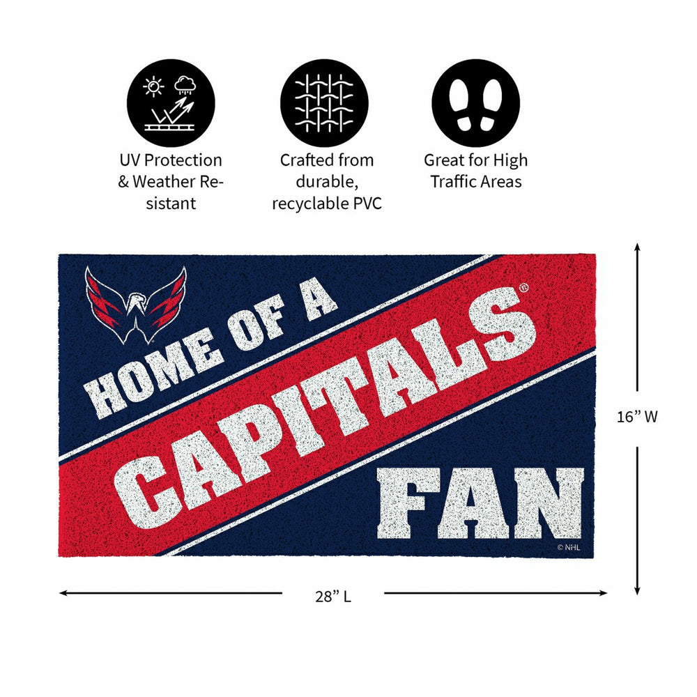 Washington Capitals, PVC Mat COLOR, Home of a Fan