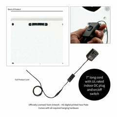 Washington Capitals LED Wall Decor, Glazelite, Logo