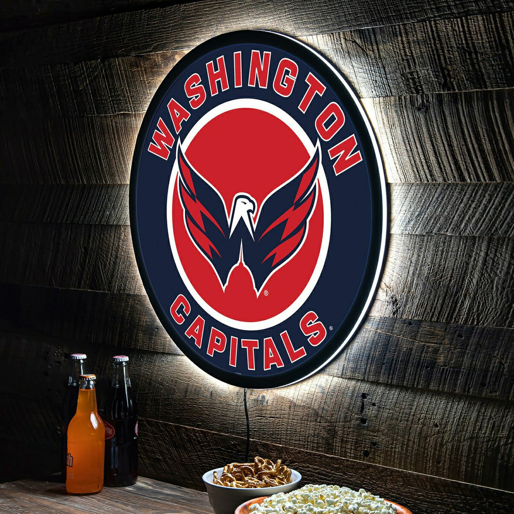LED Wall Decor, Round, Washington Capitals