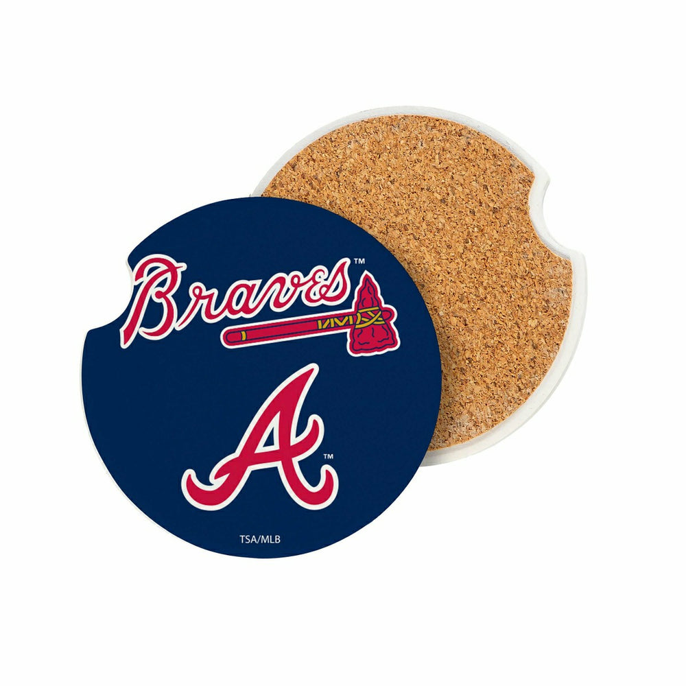 Atlanta Braves Car Coaster Set, 2pc
