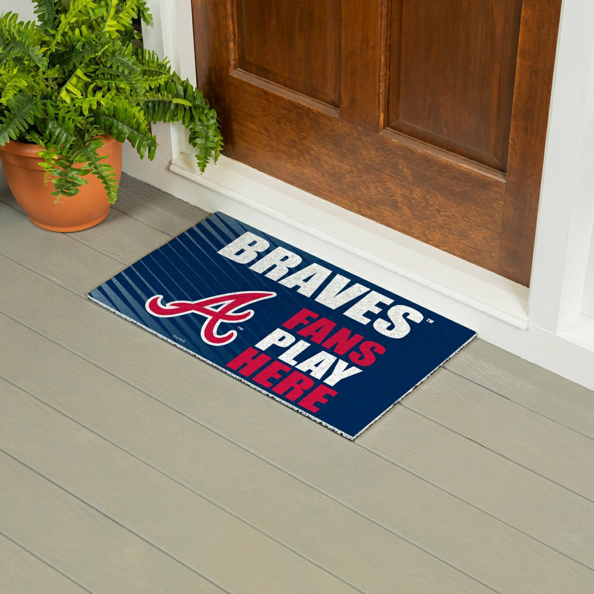 Atlanta Braves Fan Mat, 28"x16"