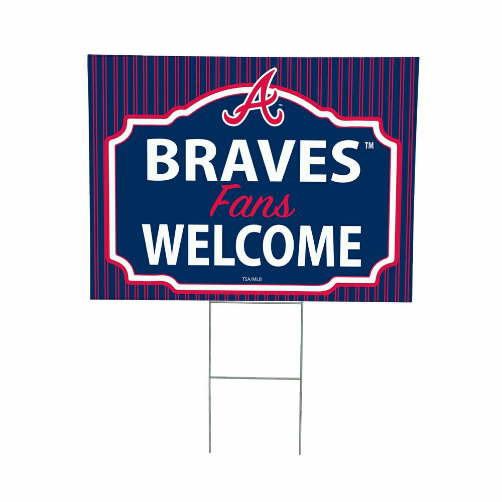 Atlanta Braves Coroplast Yard Sign, "Fans Welcome"