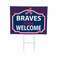 Atlanta Braves Coroplast Yard Sign, "Fans Welcome"
