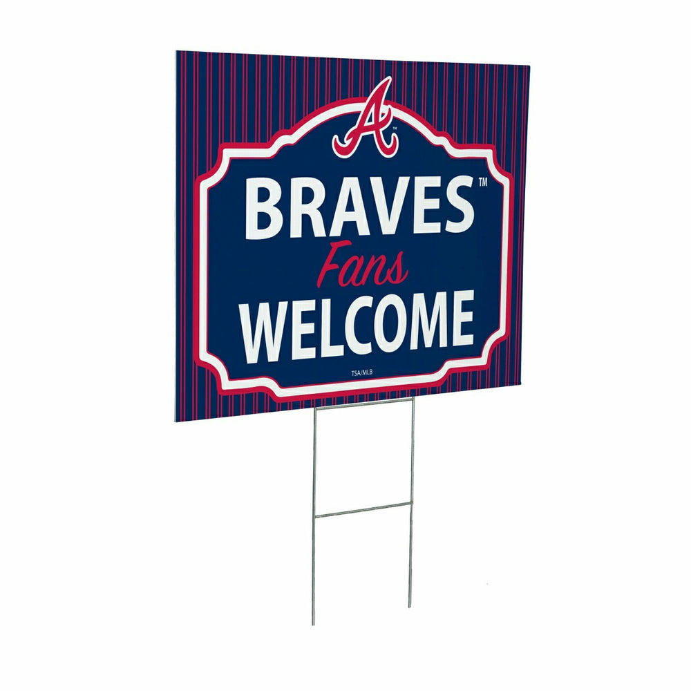 Atlanta Braves Coroplast Yard Sign, "Fans Welcome"
