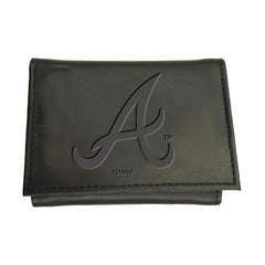 Atlanta Braves Tri-Fold Wallet Black