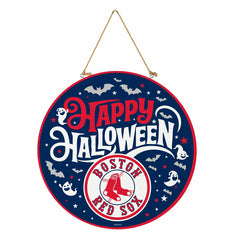 Boston Red Sox Halloween Round Door Décor with Hanging Rope, 18x18