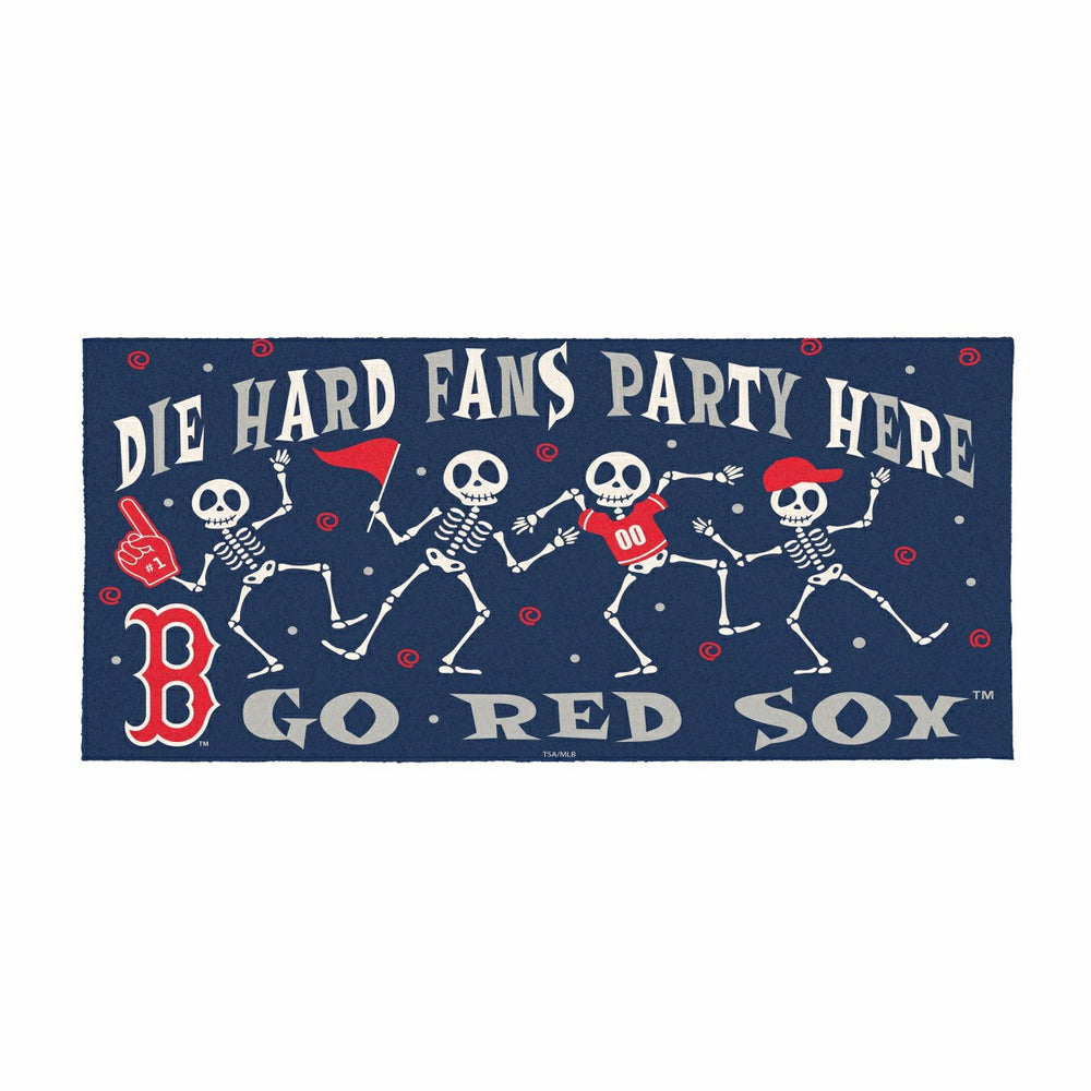 Boston Red Sox Flocked Coir Halloween Sassafras Switch Mat, 22"x10"