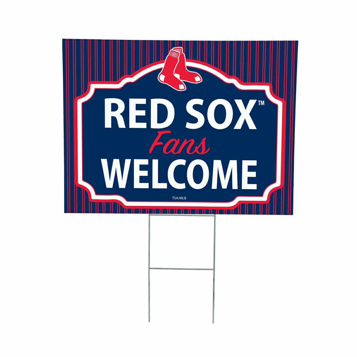 Boston Red Sox Coroplast Yard Sign, "Fans Welcome"