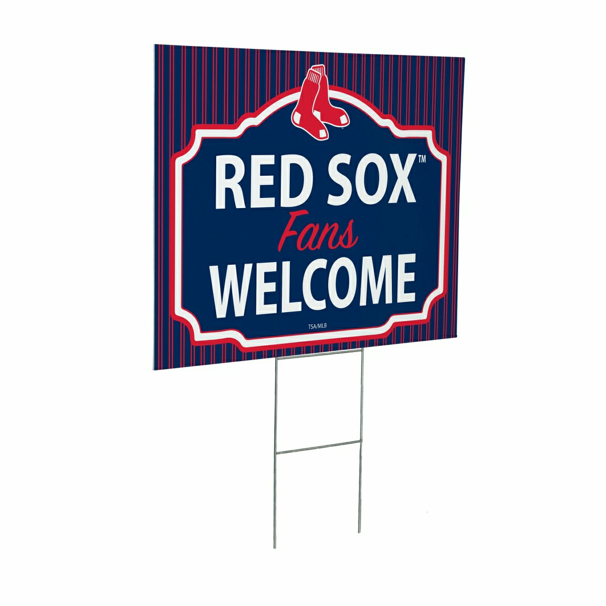 Boston Red Sox Coroplast Yard Sign, "Fans Welcome"