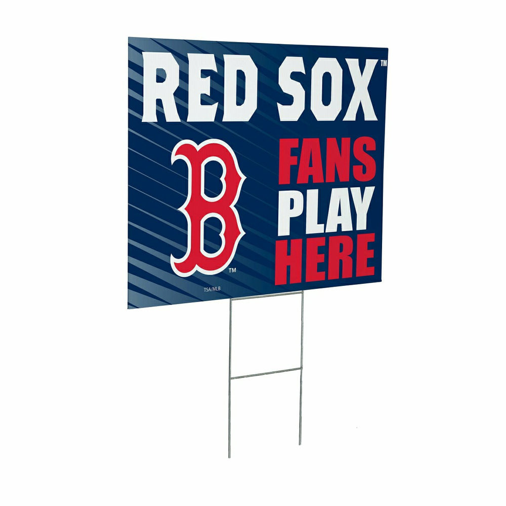 Boston Red Sox Coroplast Yard Sign "Fans Play Here"