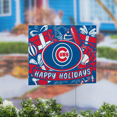 Chicago Cubs Yard Sign, Holiday