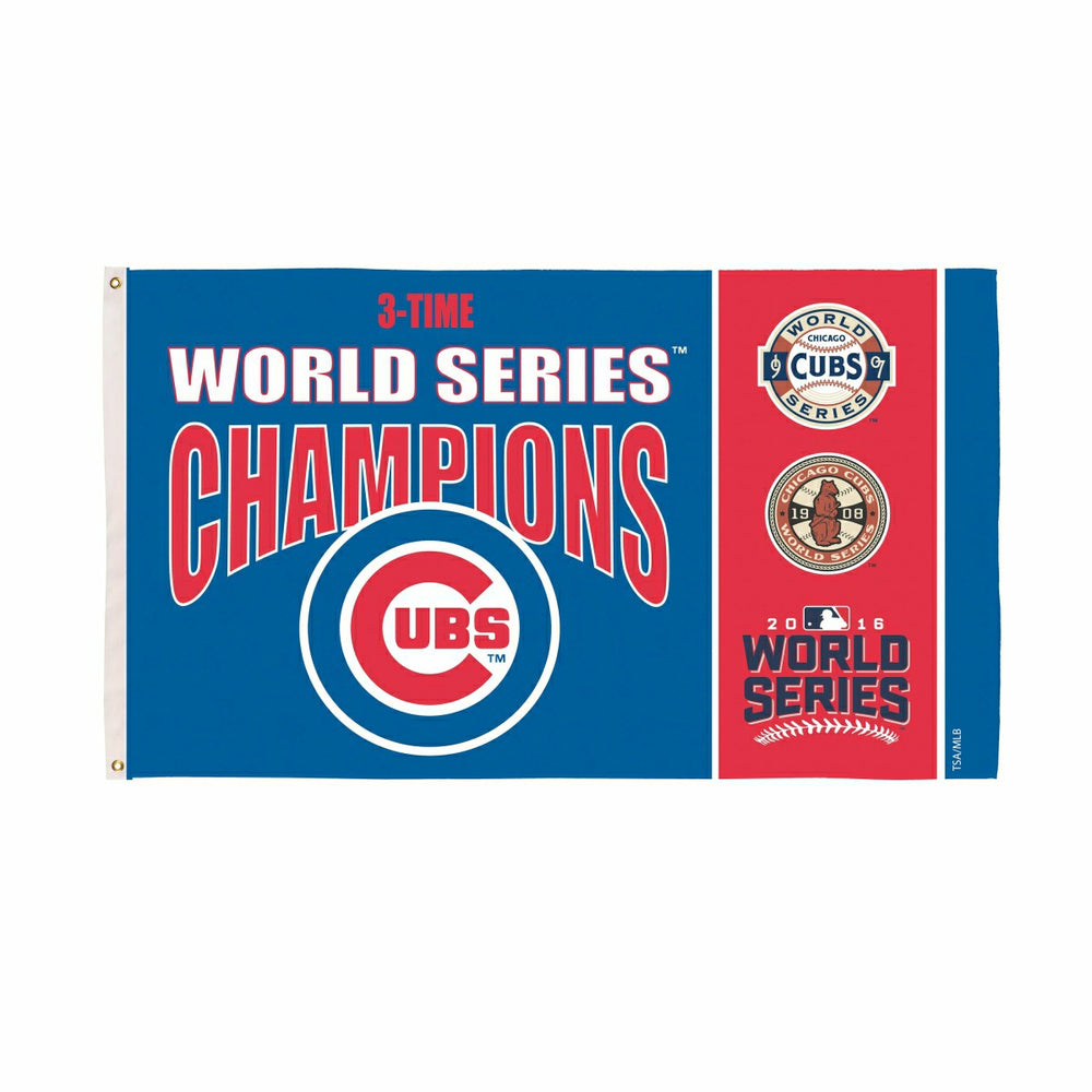 Chicago Cubs Single Sided Flag w/ 2 Grommets, 3'x5' Multi Win Flag