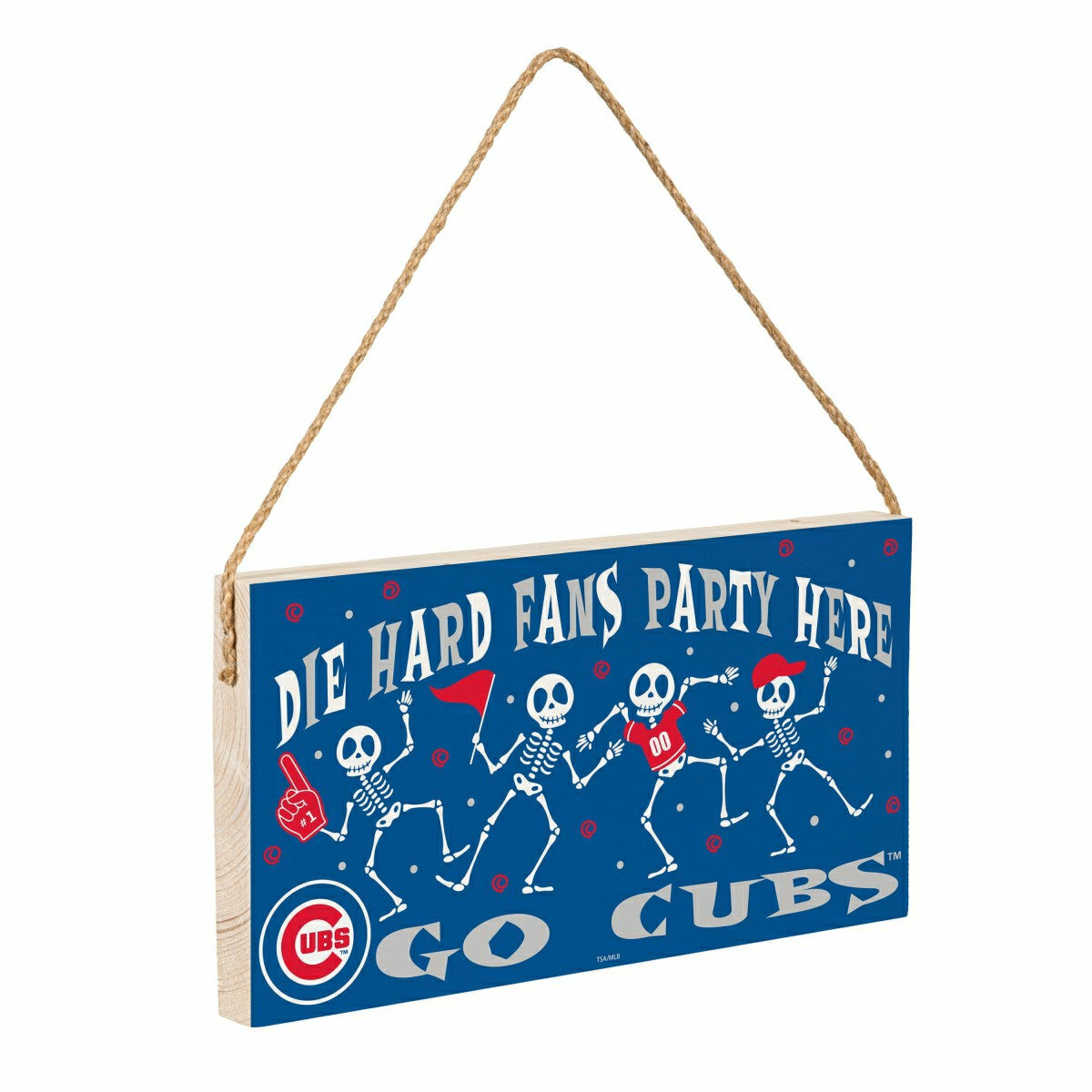 Chicago Cubs Halloween Wood Wall Sign, 6x11