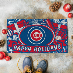 Chicago Cubs Holiday PVC Mat, 28"x16"