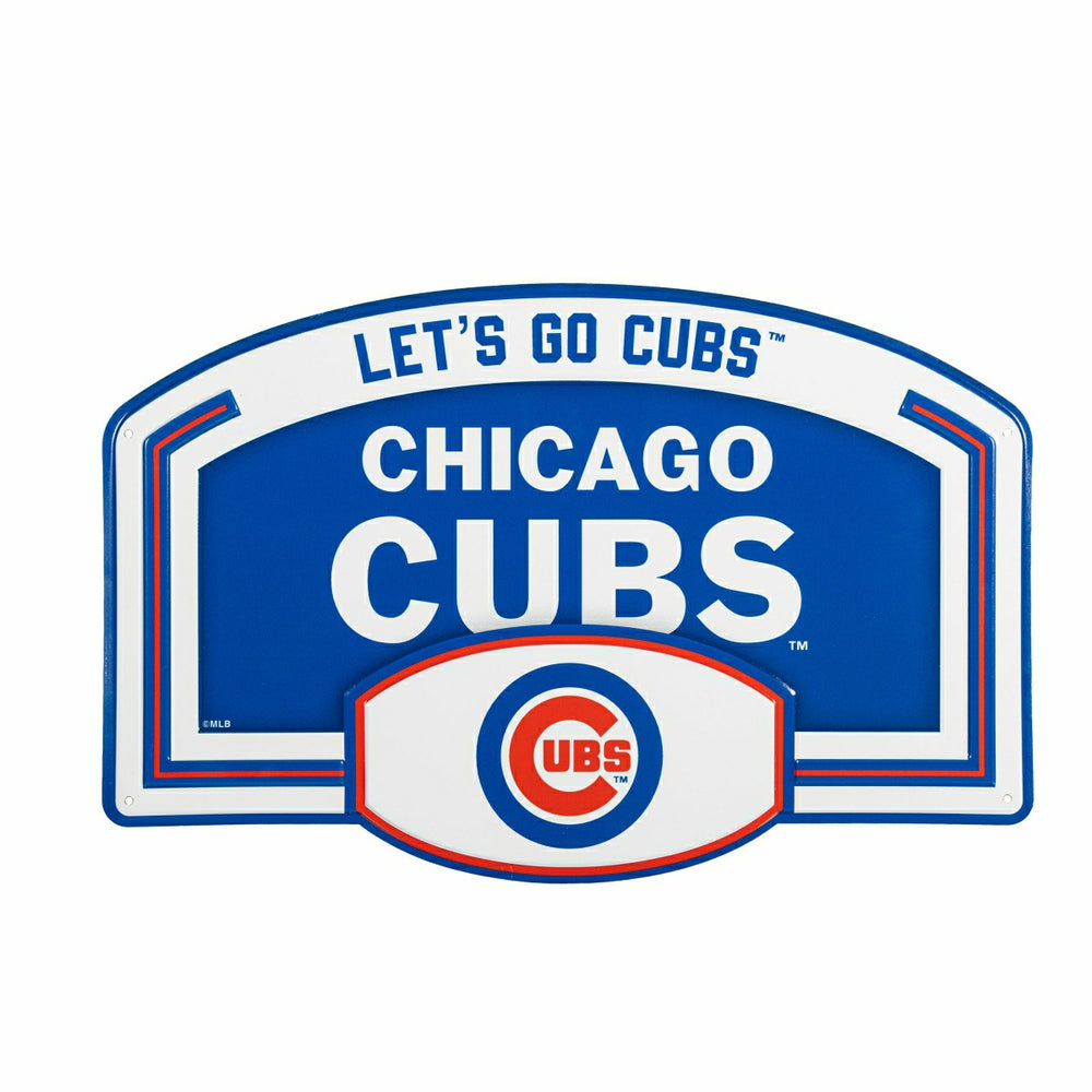 Chicago Cubs USA Embossed Steel Wall Sign, 11" x 17"