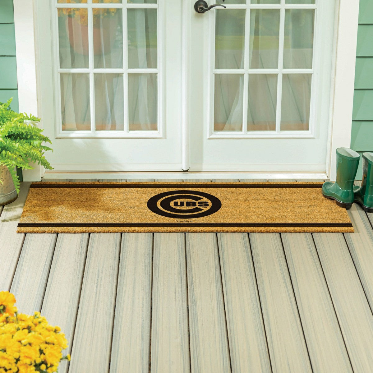 Chicago Cubs Extra Large One Color Coir Mat, 60"x24"