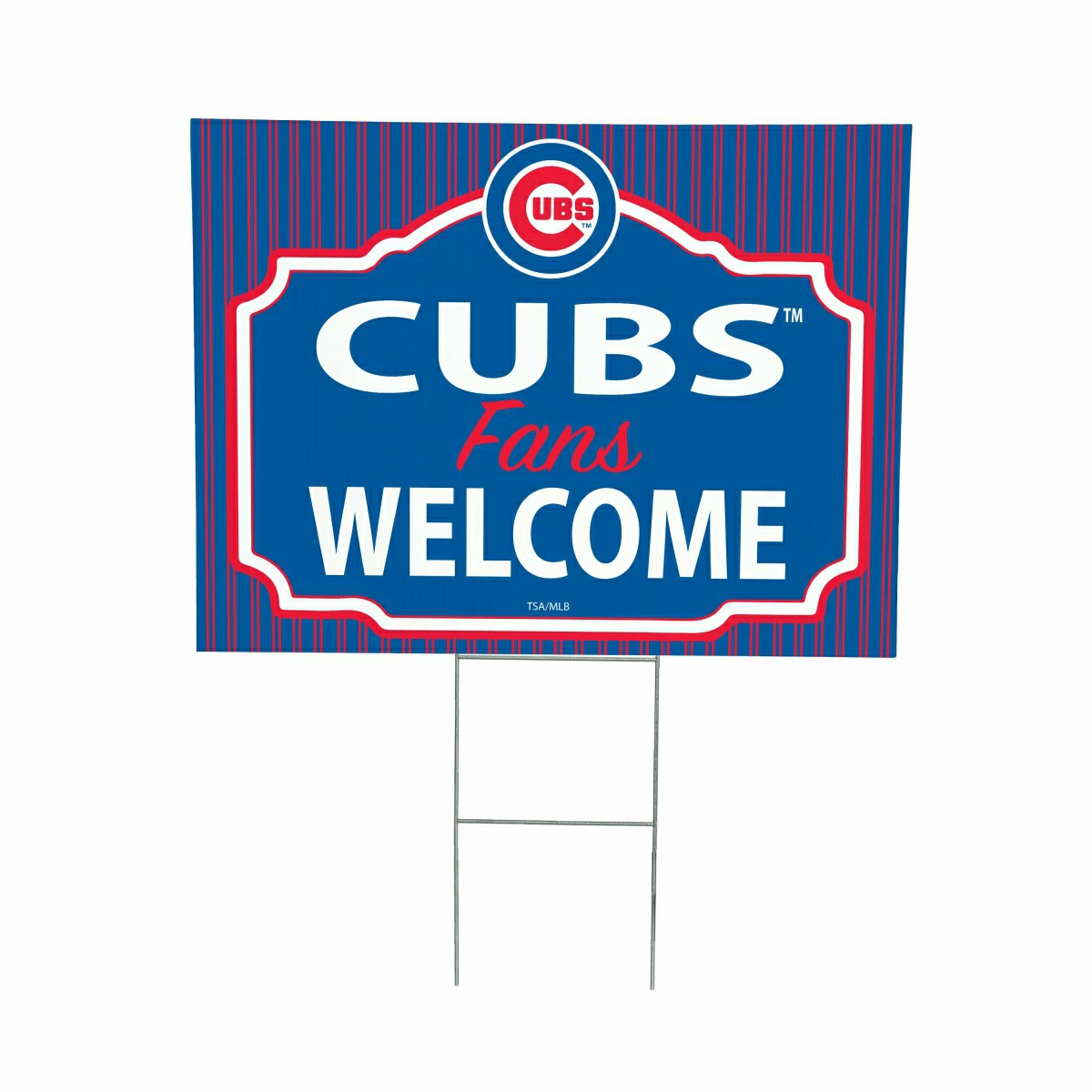 Chicago Cubs Coroplast Yard Sign, "Fans Welcome"