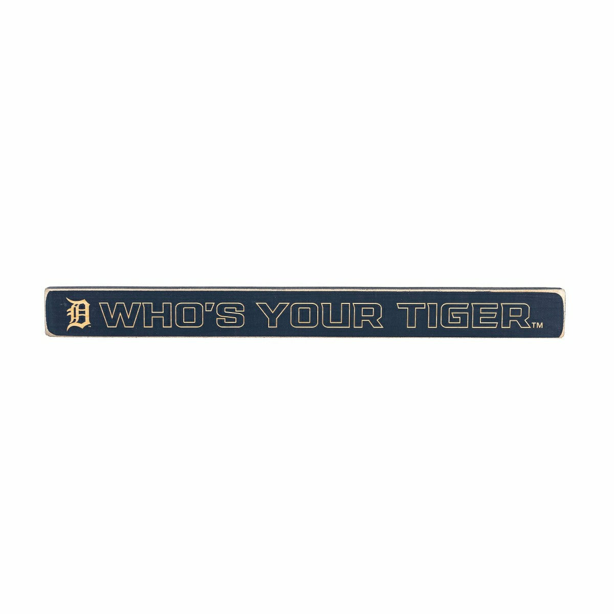 Detroit Tigers Engraved Wood Sign, 1.5" x 18"
