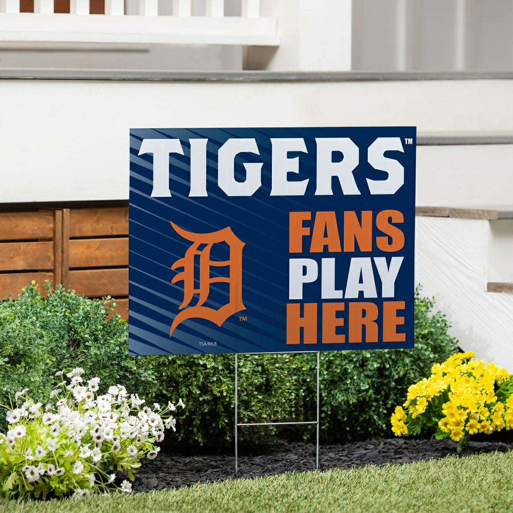 Detroit Tigers Coroplast Yard Sign "Fans Play Here"