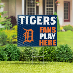 Detroit Tigers Coroplast Yard Sign "Fans Play Here"