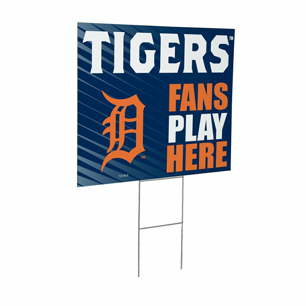 Detroit Tigers Coroplast Yard Sign "Fans Play Here"