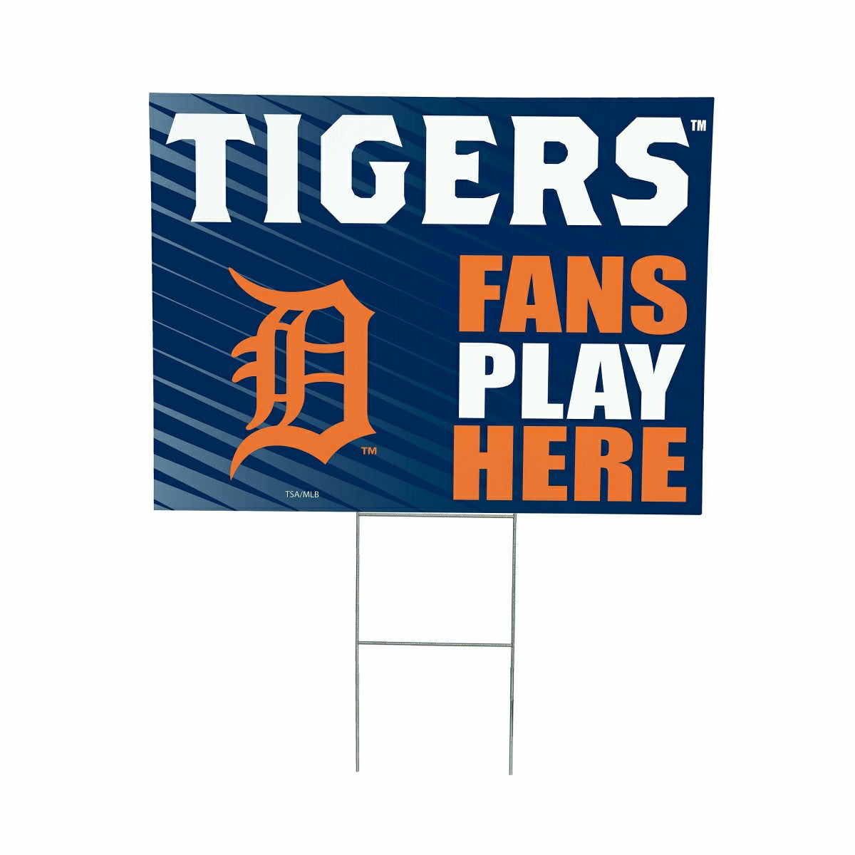 Detroit Tigers Coroplast Yard Sign "Fans Play Here"