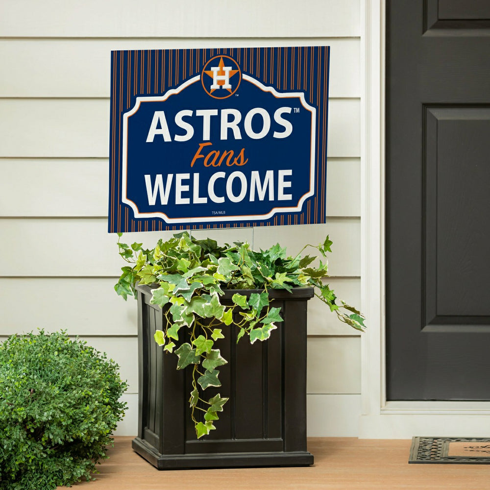 Houston Astros Coroplast Yard Sign, "Fans Welcome"