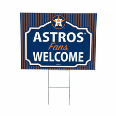 Houston Astros Coroplast Yard Sign, "Fans Welcome"