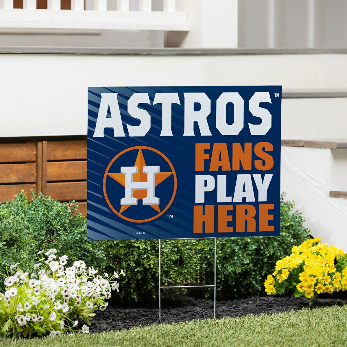 Houston Astros Coroplast Yard Sign "Fans Play Here"