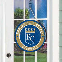 Kansas City Royals Round Door Décor with Hanging Rope, 18x18