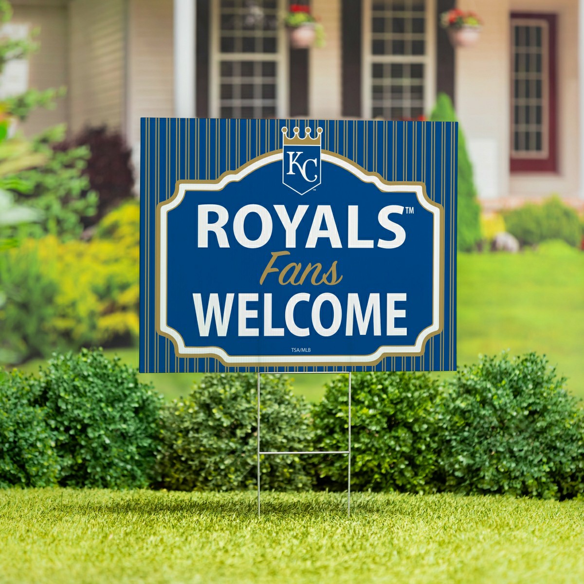 Kansas City Royals Coroplast Yard Sign, "Fans Welcome"
