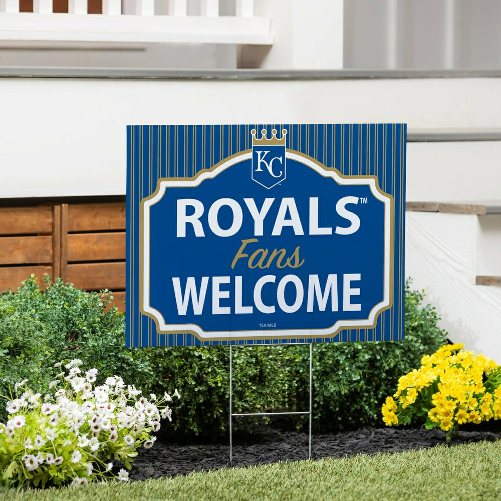 Kansas City Royals Coroplast Yard Sign, "Fans Welcome"
