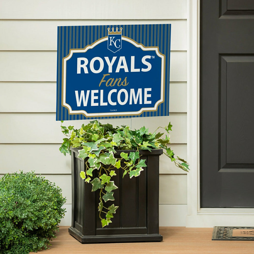 Kansas City Royals Coroplast Yard Sign, "Fans Welcome"