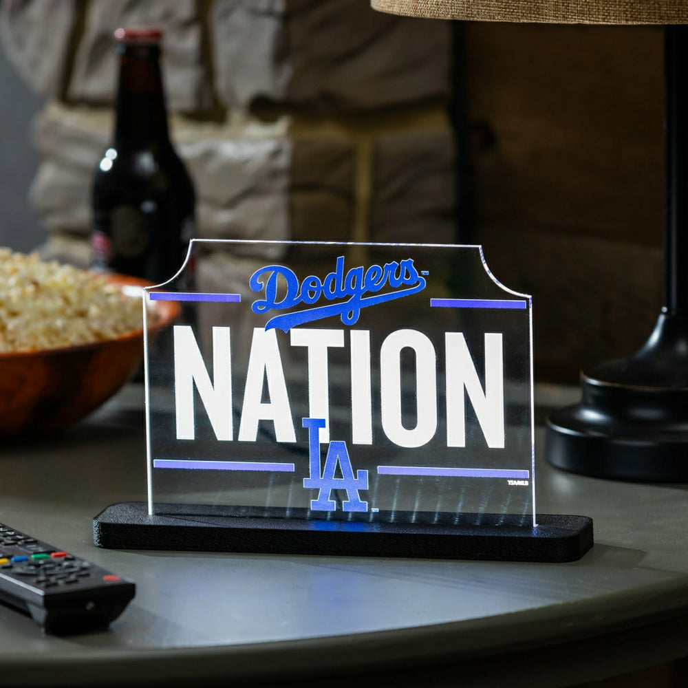 Los Angeles Dodgers Baseball Rectangle Desklite LED Decor