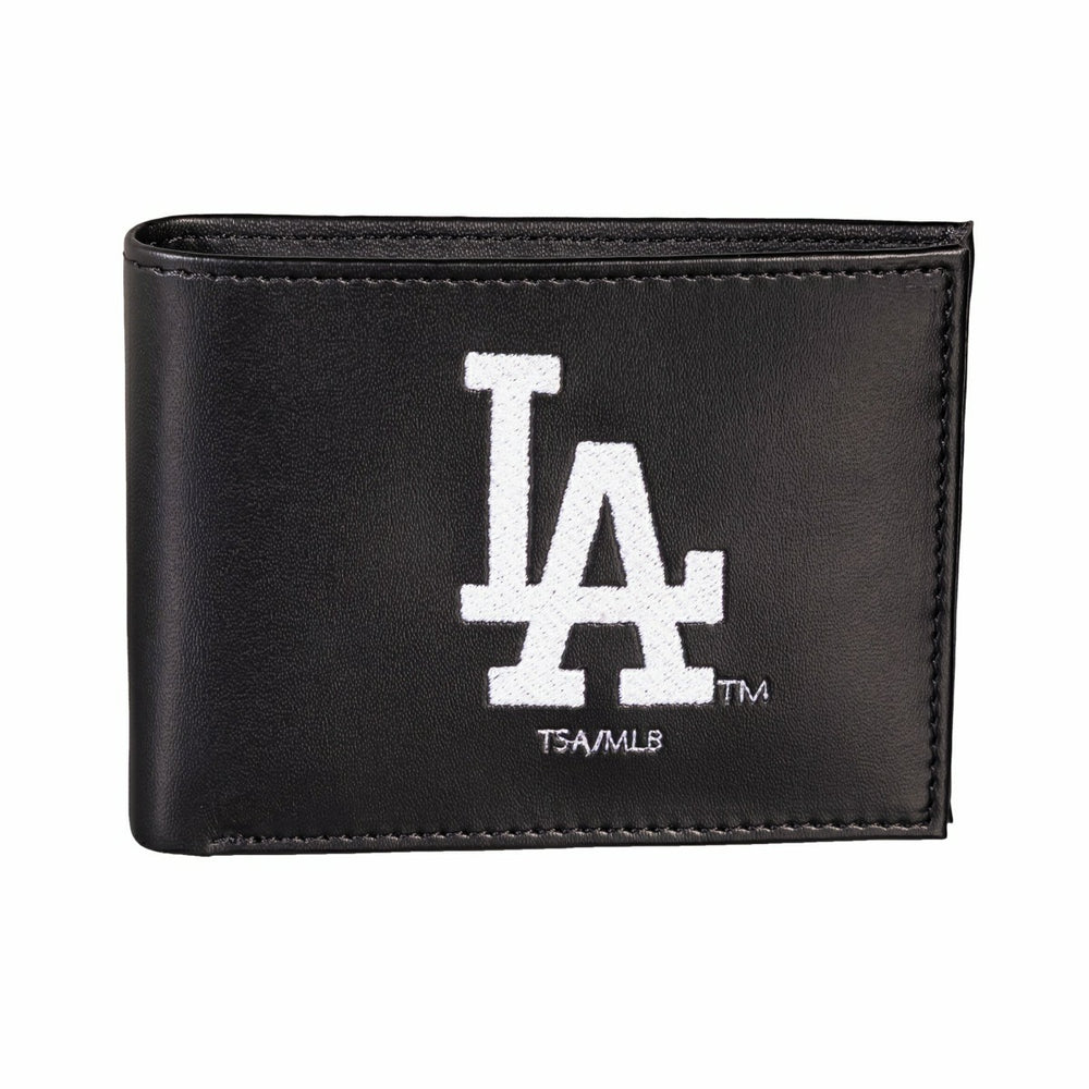 Los Angeles Dodgers Black Bi-Fold Embroidered Wallet w/ RFID Blocking