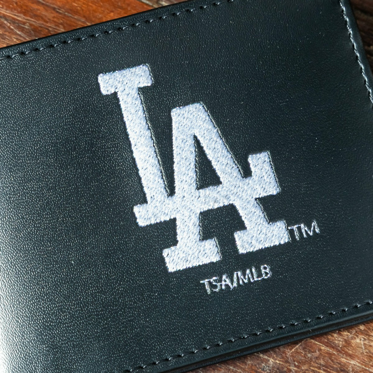 Los Angeles Dodgers Black Bi-Fold Embroidered Wallet w/ RFID Blocking