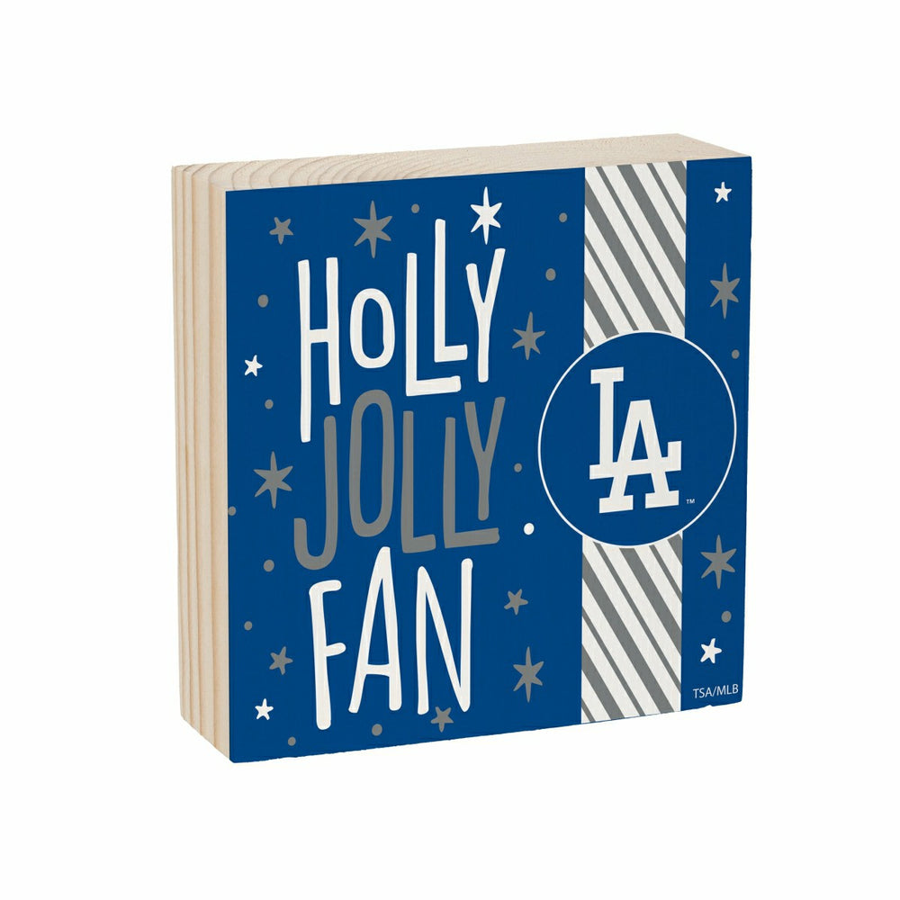 Los Angeles Dodgers Block, Holiday, 6x6