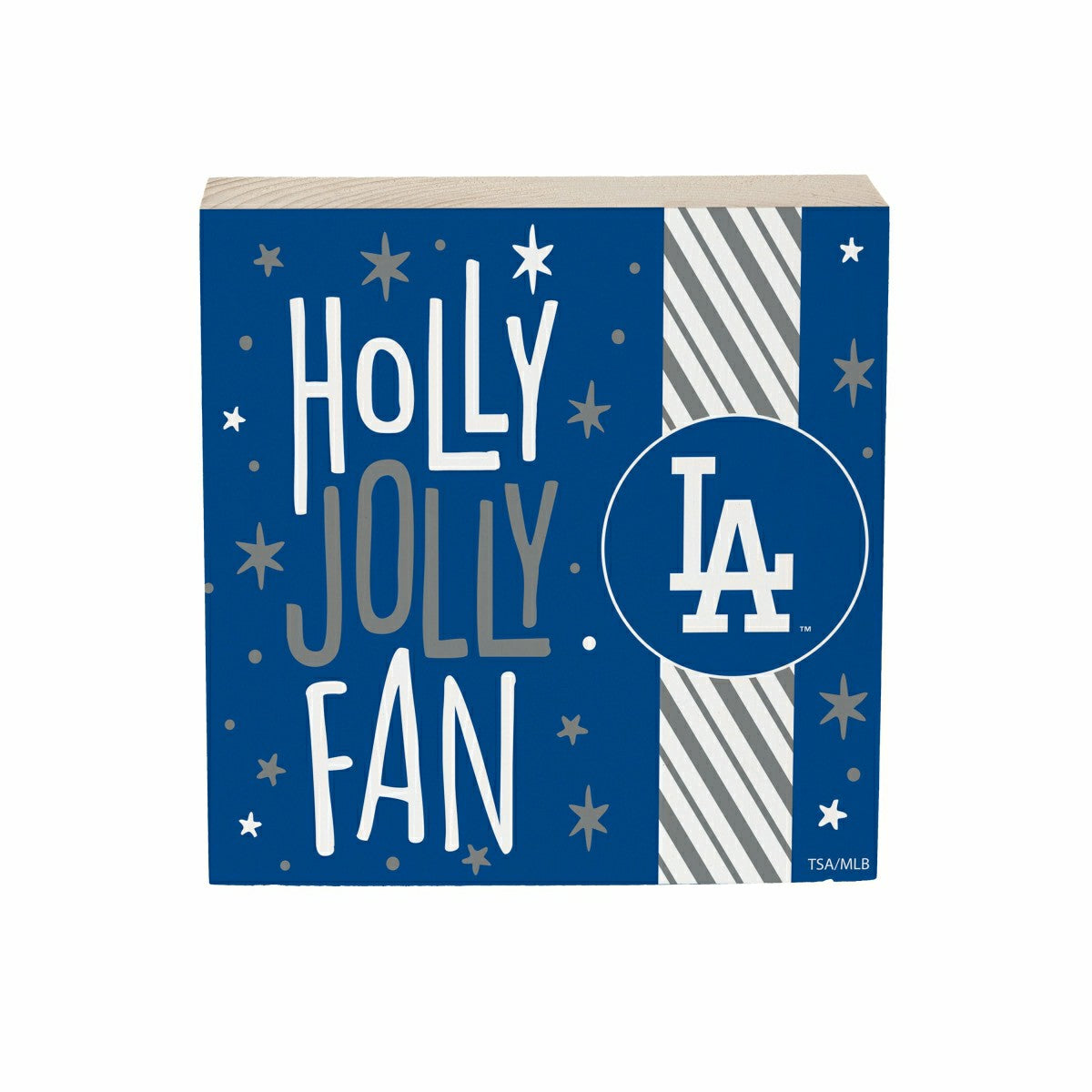 Los Angeles Dodgers Block, Holiday, 6x6