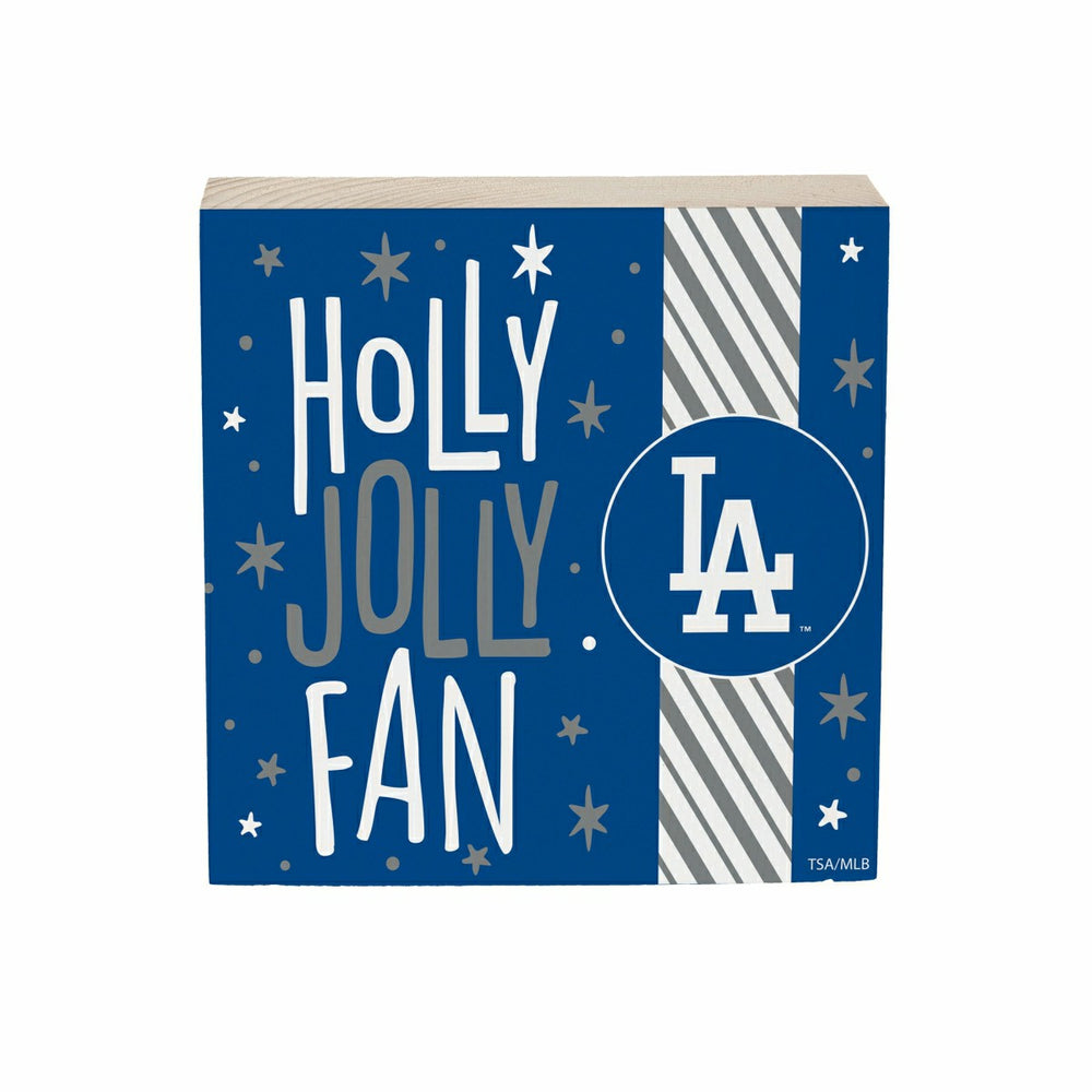 Los Angeles Dodgers Block, Holiday, 6x6