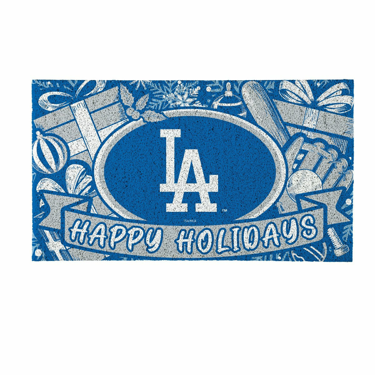 Los Angeles Dodgers Holiday PVC Mat, 28"x16"