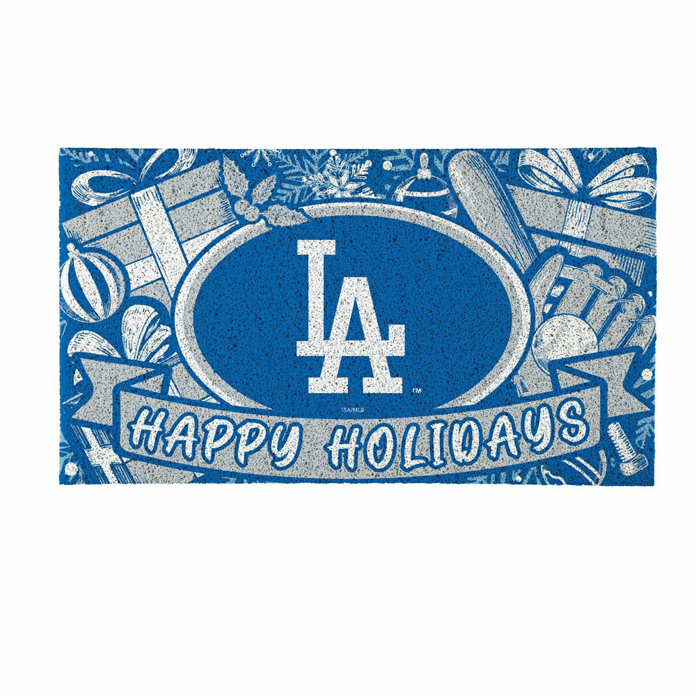 Los Angeles Dodgers Holiday PVC Mat, 28"x16"