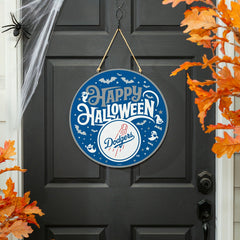 Los Angeles Dodgers Halloween Round Door Décor with Hanging Rope, 18x1