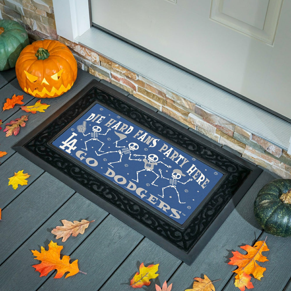 Los Angeles Dodgers Flocked Coir Halloween Sassafras Switch Mat, 22"x1