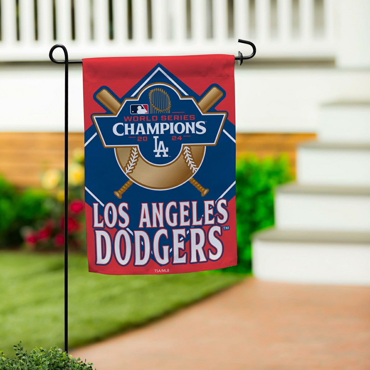 Los Angeles Dodgers Suede 2024 World Series Champions House Flag